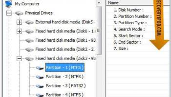 Software Windows Data Recovery screenshot