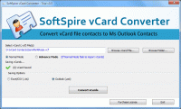 vCard Import to XLS screenshot