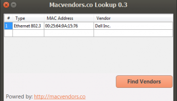 Macvendors.co Lookup screenshot