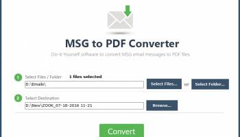 ZOOK MSG to PDF Converter screenshot