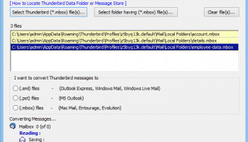 Move Thunderbird to Outlook 2010 screenshot
