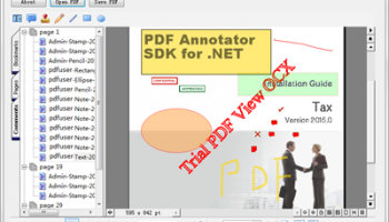 PDF Annotator SDK ActiveX for C#.NET screenshot