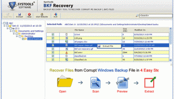 Retrieve Data from Windows Backup screenshot