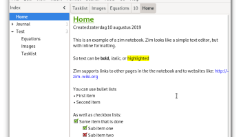 Zim Desktop Wiki Portable screenshot