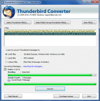 Convert from Thunderbird to Outlook 2007 screenshot