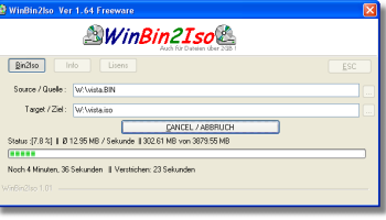 WinBin2Iso screenshot