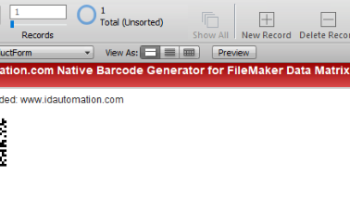 Filemaker Data Matrix Generator screenshot