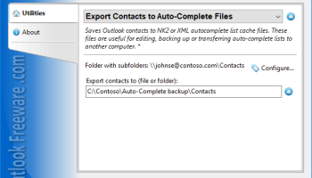 Export Contacts to Auto-Complete Files screenshot