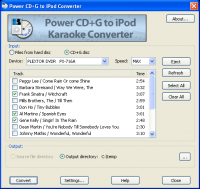 Power CD+G to iPod Karaoke Converter screenshot