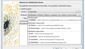 JxFileWatcher screenshot