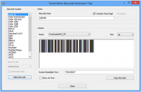 TechnoRiver Barcode Font screenshot