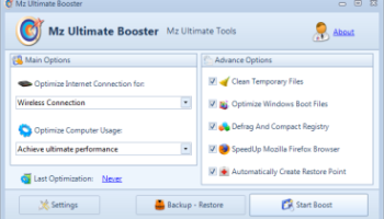 Mz Ultimate Booster (AutoMz Ultimate Tweaker) screenshot