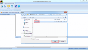 SQLite Database Recovery screenshot