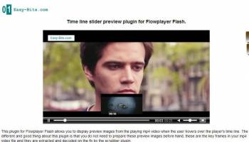 Time line thumbnails plugin Flowplayer screenshot
