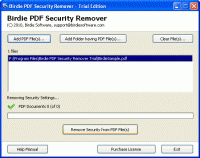 Unrestrict PDF Software screenshot