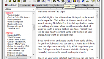 NoteTab Light screenshot
