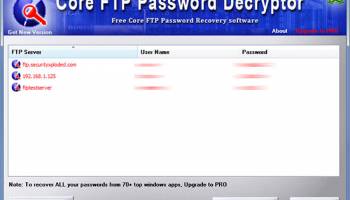Core FTP Password Decryptor screenshot