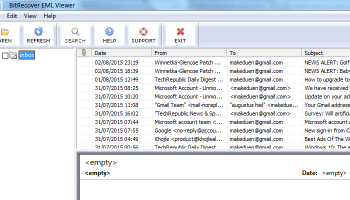 EML file Reader Windows 10 screenshot