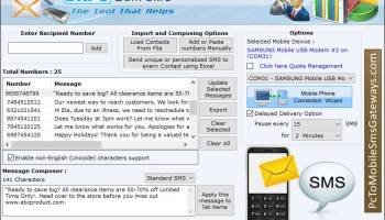 PC to Mobile SMS Software screenshot