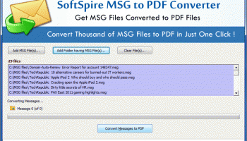 MSG to PDF screenshot