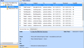 MBOX File Viewer Software screenshot