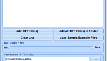 TIFF To BMP Converter Software screenshot