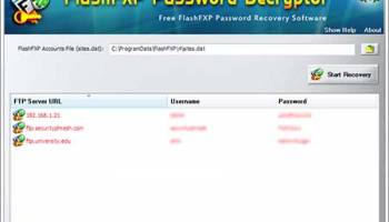 Password Decryptor for FlashFXP screenshot