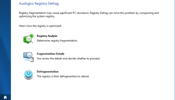 Auslogics Registry Defrag screenshot