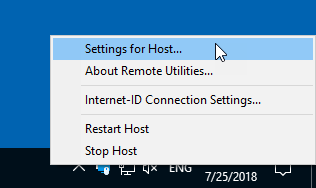 Remote Utilities Host screenshot