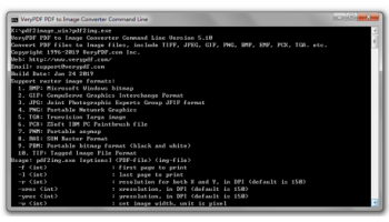 VeryUtils PDF to Image Converter Command Line screenshot
