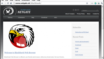 BlackHawk Web Browser screenshot