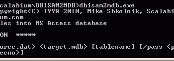 DBISAM to MS Access converter screenshot