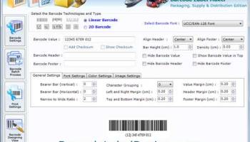 Packaging Barcode Designing Software screenshot