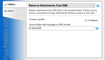 Remove Attachments from EML for Outlook screenshot