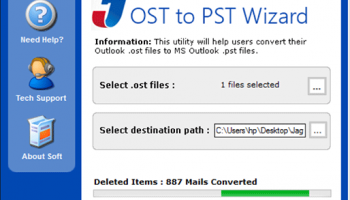 Jagware OST to PST Wizard screenshot