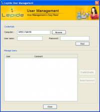 Free Lepide User Management screenshot