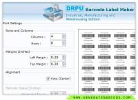 Manufacturing Barcode Software screenshot