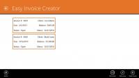 Easy Invoice Creator for Win8 UI screenshot