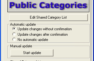 Public Categories for Outlook screenshot