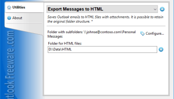 Export Messages to HTML for Outlook screenshot