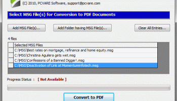 Convert Email Message to PDF from Outlook screenshot