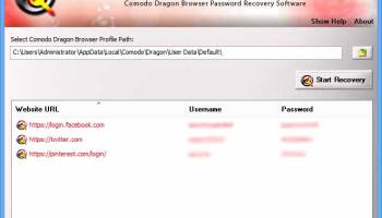 Password Decryptor for Comodo screenshot