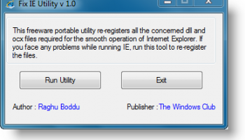Fix IE Utility screenshot