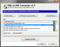 Convert Multiple EML to PDF screenshot