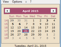 HS Calendar screenshot