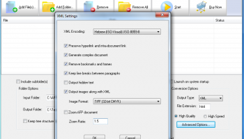 AFP2XML Transform Server screenshot