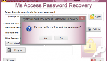 SysInfoTools MDB Password Recovery screenshot