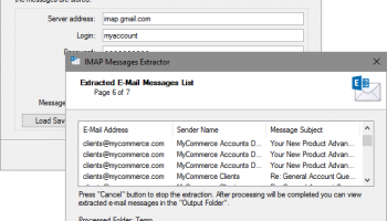 IMAP Messages Extractor screenshot