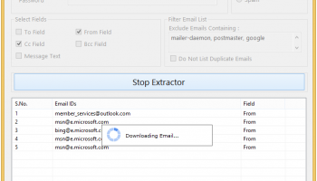 Email Address Grabber for Hotmail screenshot