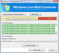 Windows Live Mail to Outlook 2003 screenshot